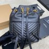 Best Replicas Bags - YSL Saint Laurent Joe Backpack 672609 In Black Lambskin Best Louis Vuitton LV Replica Bags On Sales