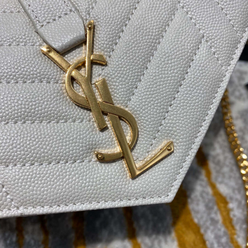 Replica Ysl Saint Laurent Monogram Chain Wallet In Mix Matelasse Grain Leather 620280 - Image 13