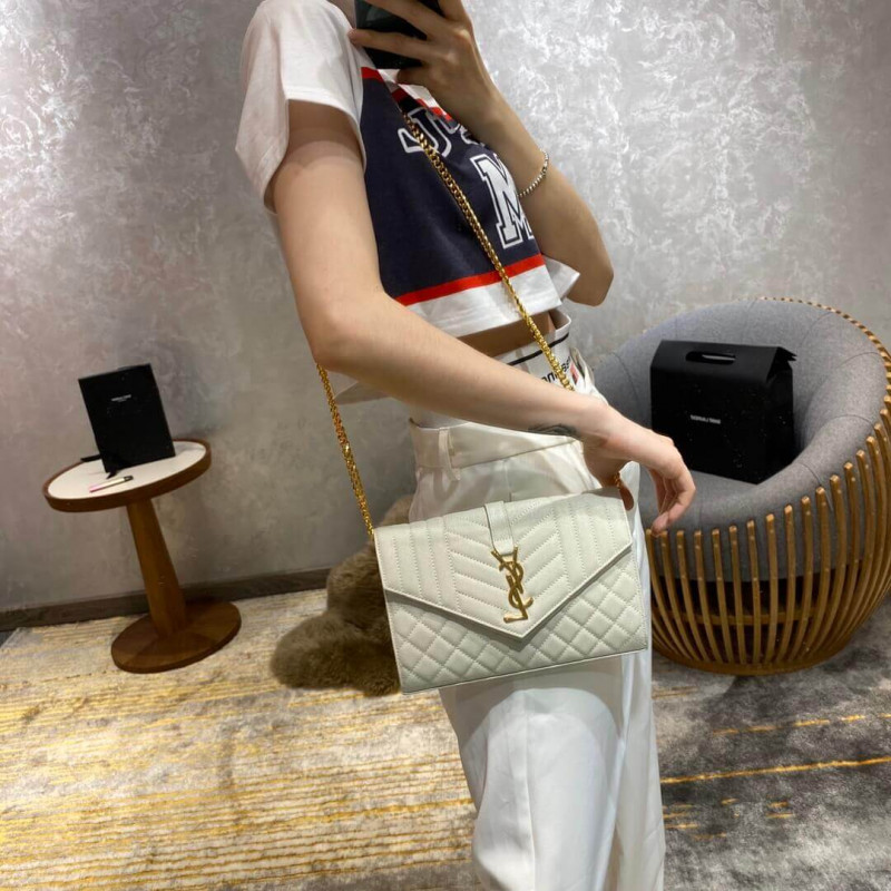 Replica Ysl Saint Laurent Monogram Chain Wallet In Mix Matelasse Grain Leather 620280 - Image 6