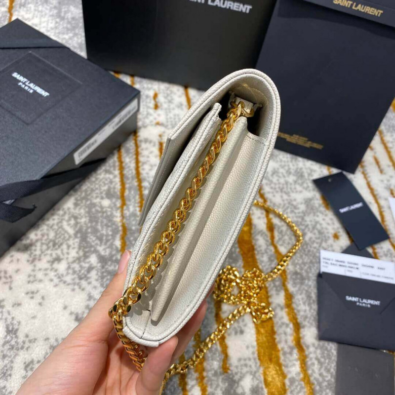 Replica Ysl Saint Laurent Monogram Chain Wallet In Mix Matelasse Grain Leather 620280 - Image 9