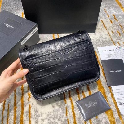 Alternative view of Replica Ysl Saint Laurent Niki Baby In Soft Crocodile-Embossed Leather 533037
