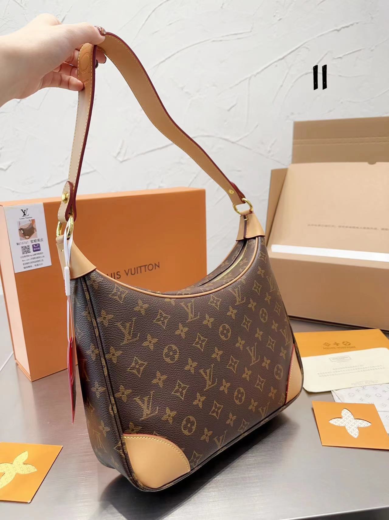 Best Replicas Bags - Louis Vuitton Monogram Boulogne 30 Shoulder Bag M51265 Top Quality Louis Vuitton LV Replica Bags On Sales