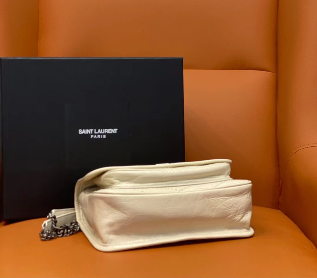 Replica Ysl Saint Laurent Niki Baby Mini Quilted Crinkled Glossed-Leather Shoulder Bag 6331600En04 - Image 5