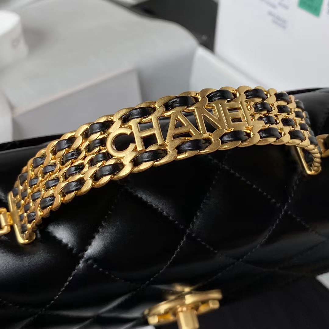Replica Chanel Mini Flap Bag With Top Handle As3886 - Image 7