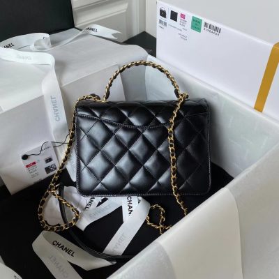 Alternative view of Replica Chanel Mini Flap Bag With Top Handle As3886