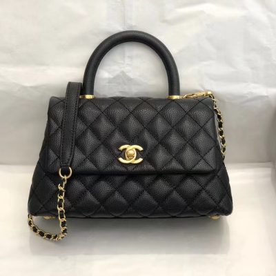 Replica Chanel Coco Handle Black 24*14*10Cm A92990