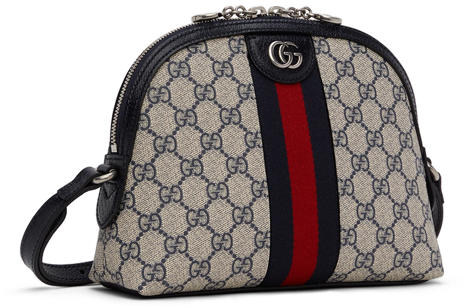 Replica Gucci Ophidia Gg Small Shoulder Bag Beige And Blue Gg Supreme Canvas 499621 - Image 2
