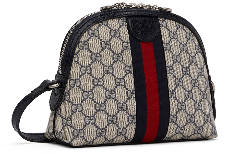 Replica Gucci Ophidia Gg Small Shoulder Bag Beige And Blue Gg Supreme Canvas 499621 - Image 4