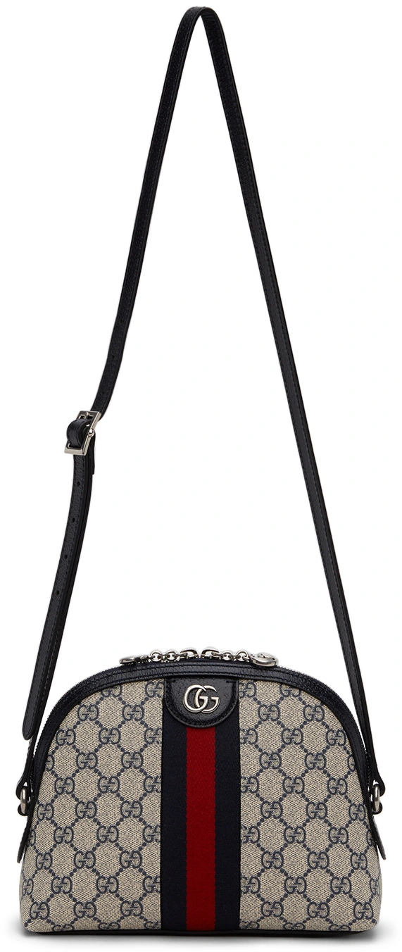 Replica Gucci Ophidia Gg Small Shoulder Bag Beige And Blue Gg Supreme Canvas 499621 - Image 6