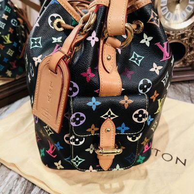Alternative view of Replica Louis Vuitton Monogram Multi Color Black Petit Noe Bag M42230