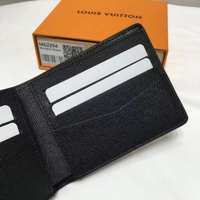 Replica Louis Vuitton Monogram Eclipse Canvas Slender Wallet Black M62294 - Image 7