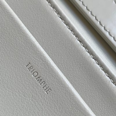 Alternative view of Replica Celine Trapeze Triomphe Bag In Shiny Calfskin White