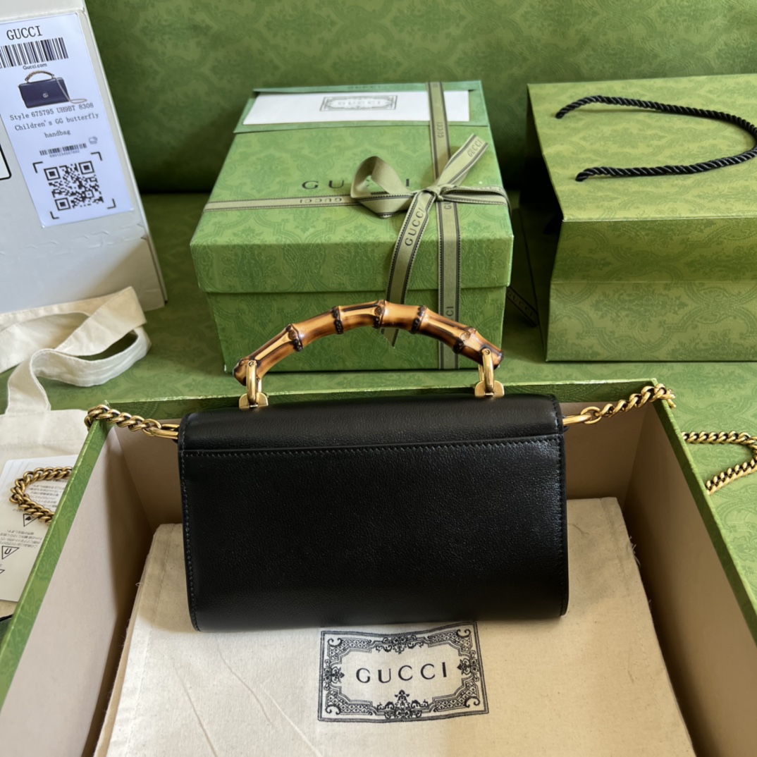 Replica Gucci Gg Small Top Handle Bag With Bamboo 675794 - Image 4