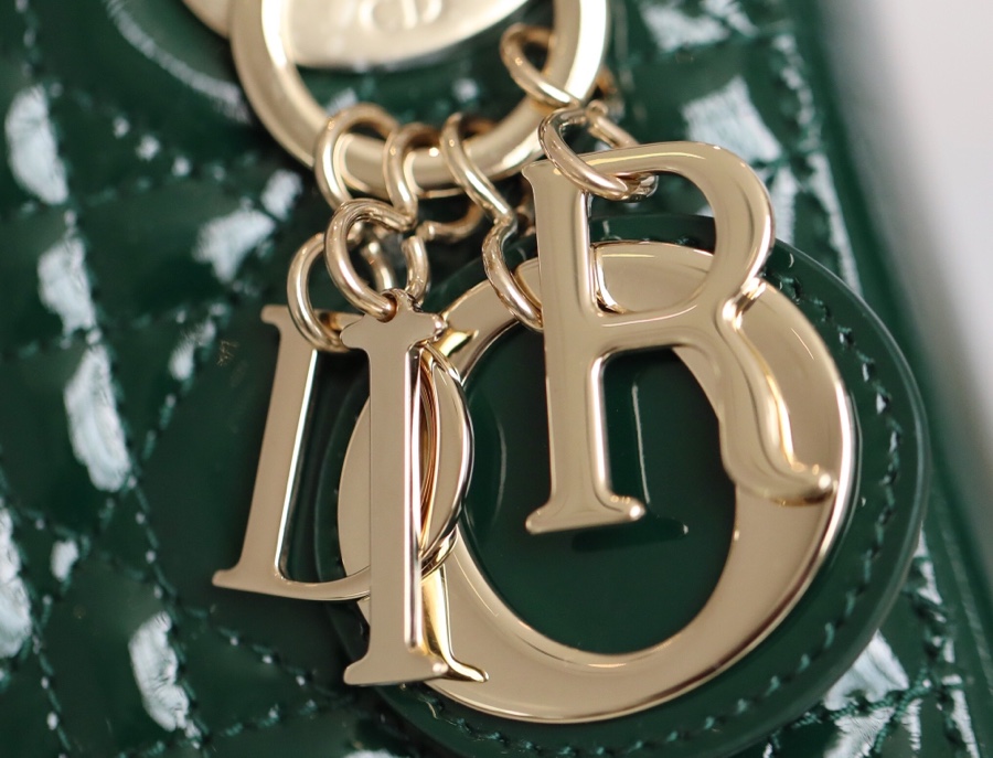 Replica Dior Mini Lady Dior Bag Emerald Green Patent Cannage Calfskin M0505Owcb_M81C - Image 4