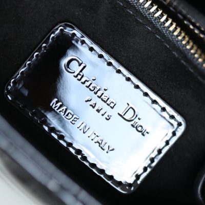 Alternative view of Replica Dior Mini Lady Dior Bag Black Patent Cannage Calfskin M0565Pwrt_M900A