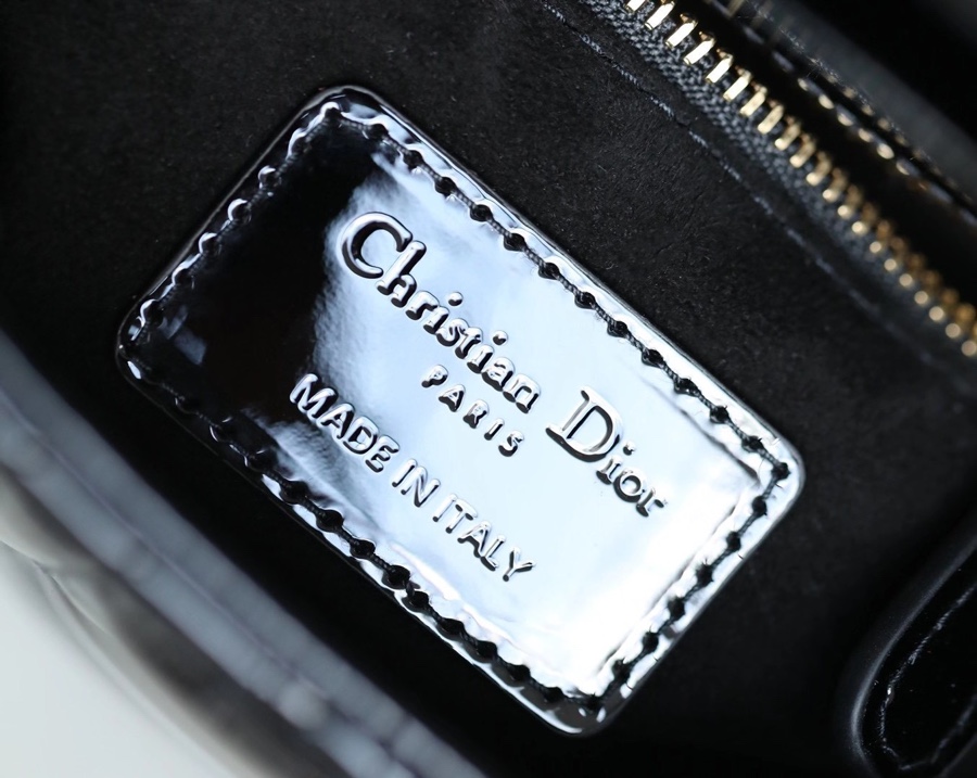 Replica Dior Mini Lady Dior Bag Black Patent Cannage Calfskin M0565Pwrt_M900A - Image 2