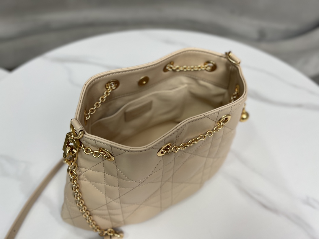 Replica Dior Medium Ammi Bag Sand Pink Supple Macrocannage Lambskin M22566Fbe_M84P - Image 2