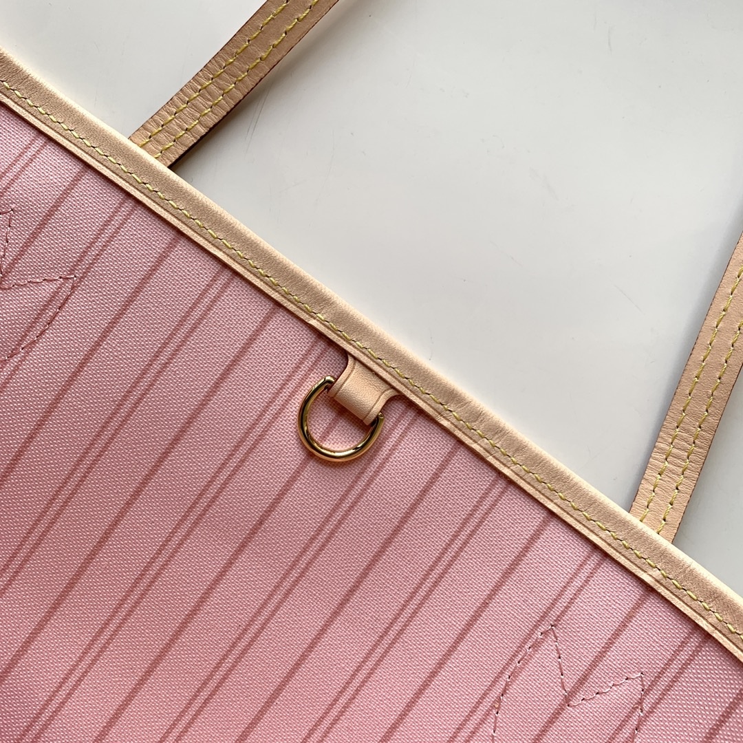 Replica Louis Vuitton Damier Azur Neverfull Pink Pm/Mm/Gm M41603 - Image 5