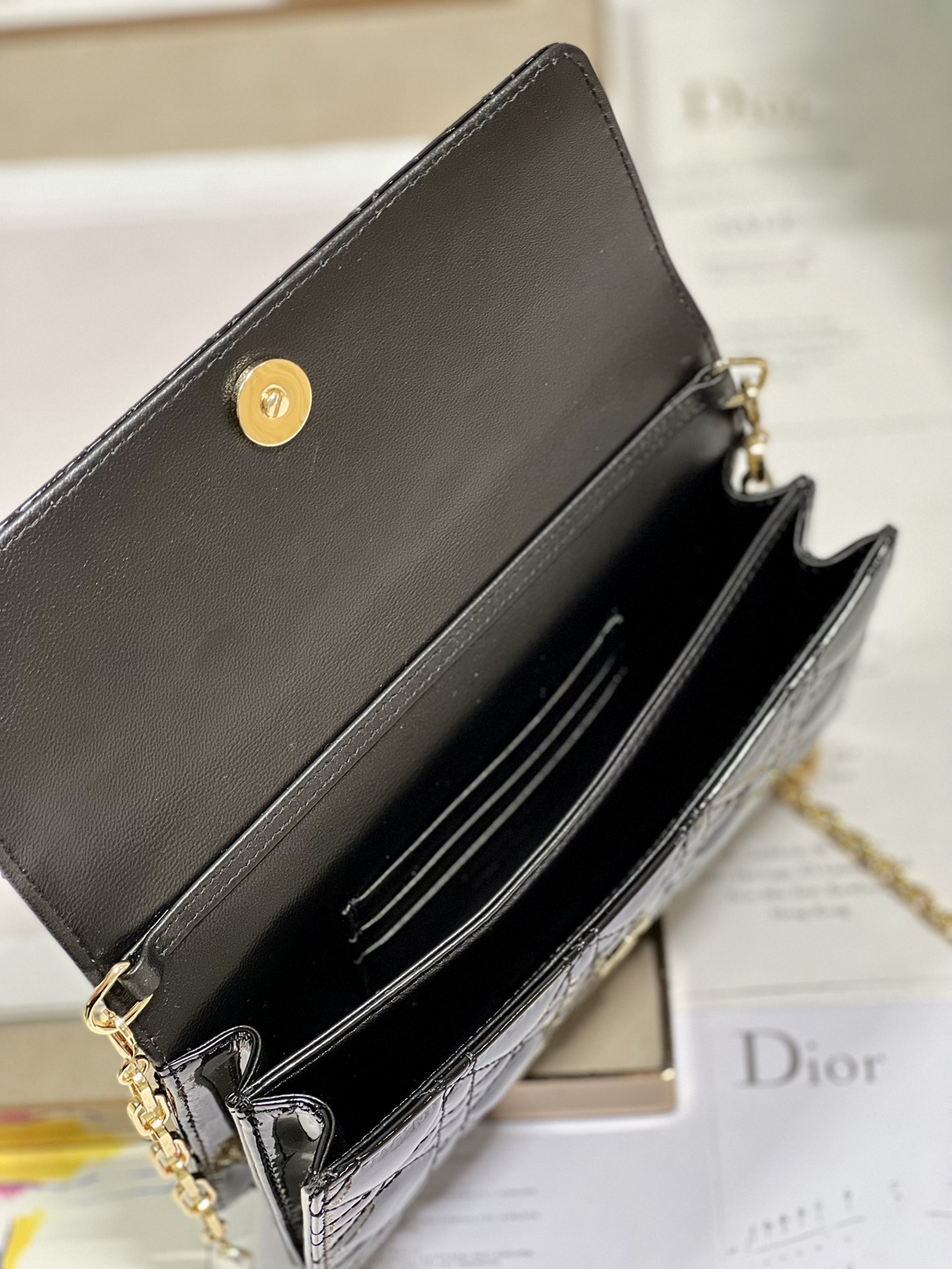 Replica Dior Miss Mini Bag Black Patent Cannage Calfskin - Image 4