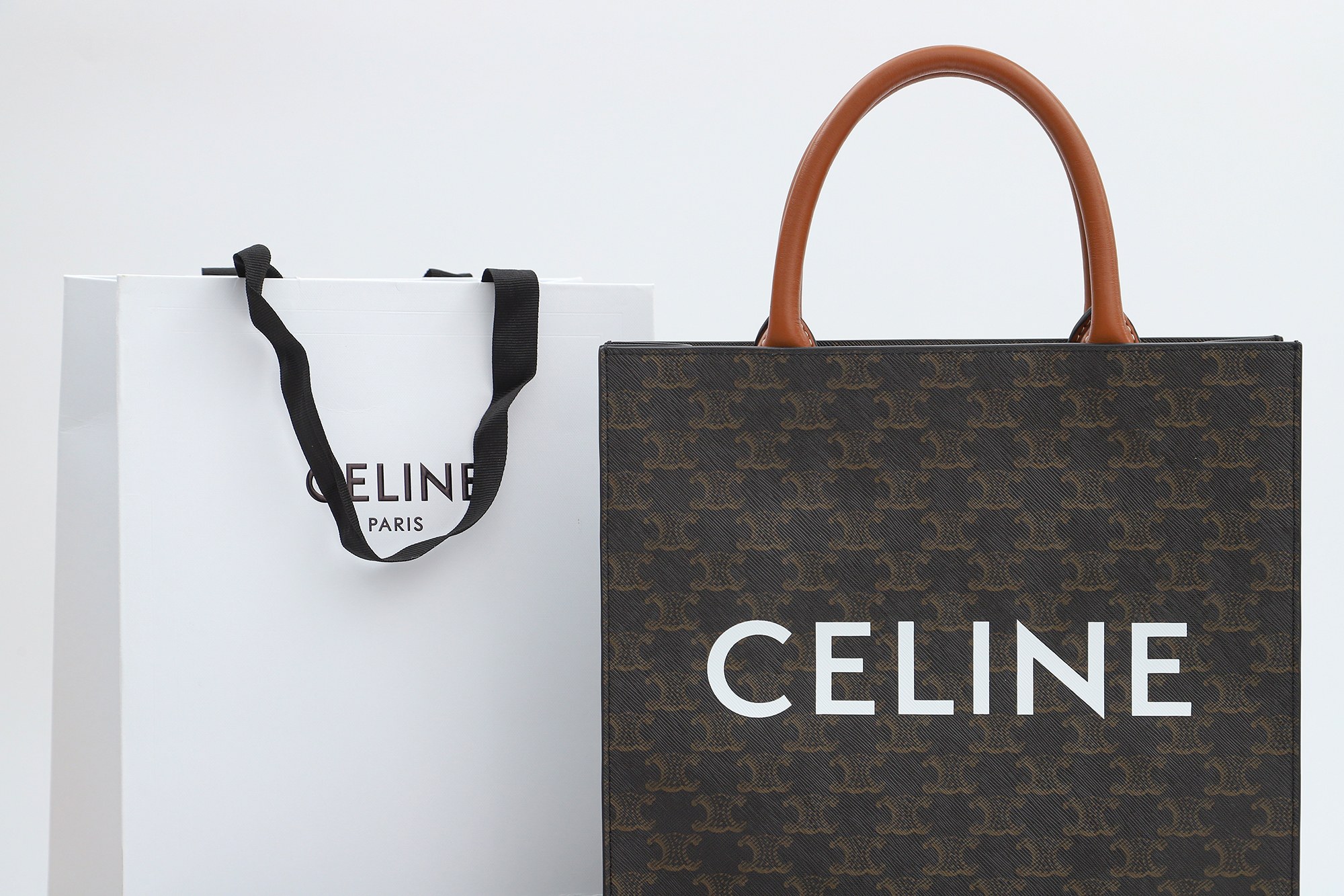 Replica Celine Small Cabas Vertical In Triomphe Canvas - Image 5