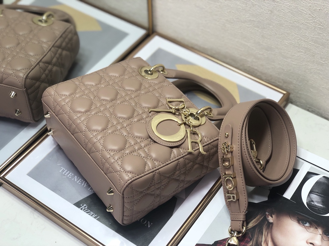 Replica Dior Medium Lady Dior Bag Cherry Rose Des Vents Patent Cannage Calfskin M0565Owcb_M49P - Image 5