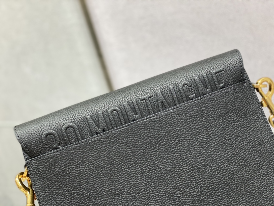 Replica Dior Large Bobby Bag Black Box Calfskin With Blue Dior Oblique Embroidered Strap M9320Umob_M911 - Image 8
