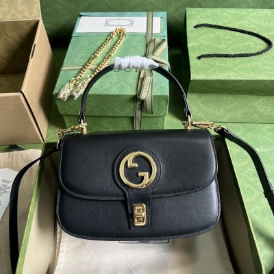 Replica Gucci Blondie Top-Handle Bag Black 735101