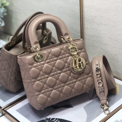 Replica Dior Medium Lady Dior Bag Cherry Rose Des Vents Patent Cannage Calfskin M0565Owcb_M49P