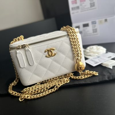 Replica Chanel Vanity Case White Ap3204