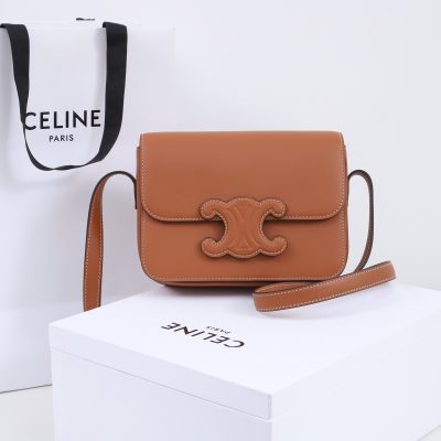 Replica Celine Classique Cuir Triomphe Bag In Natural Calf Skin