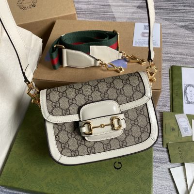 Replica Gucci Horsebit Min White 658574