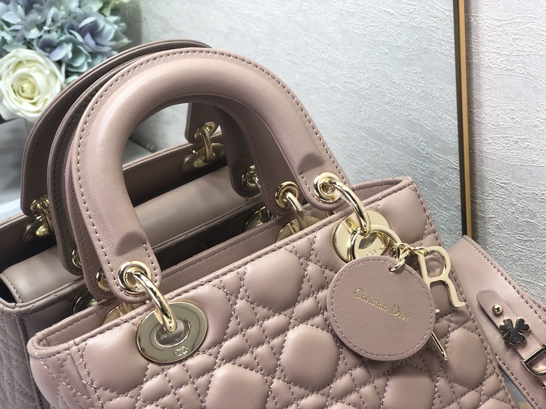 Replica Dior Medium Lady Dior Bag Cherry Rose Des Vents Patent Cannage Calfskin M0565Owcb_M49P - Image 4