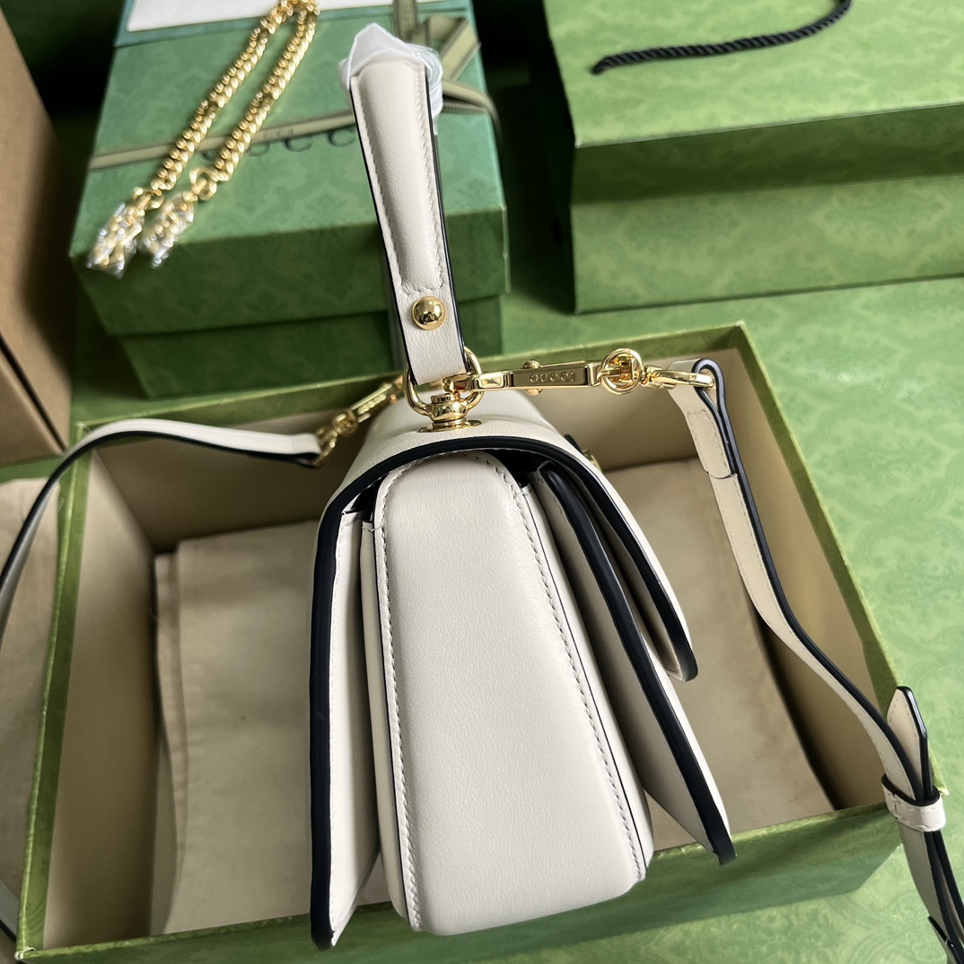 Replica Gucci Blondie Top-Handle Bag White 735101 - Image 5