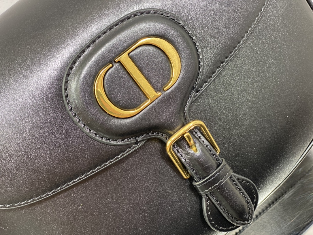 Replica Dior Large Bobby Bag Black Box Calfskin With Blue Dior Oblique Embroidered Strap M9320Ubby_M911 - Image 6