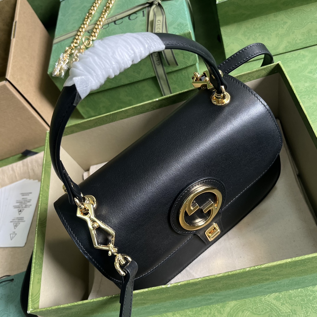 Replica Gucci Blondie Top-Handle Bag Black 735101 - Image 6