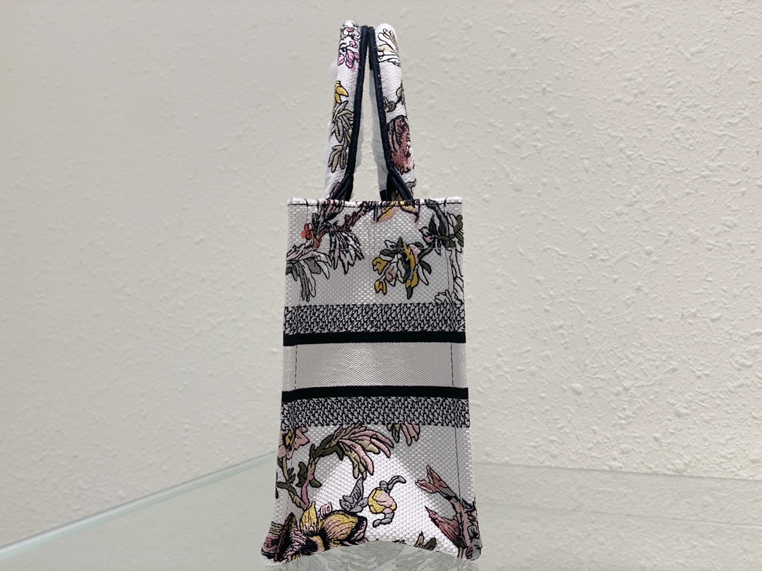 Replica Dior Book Tote Small White Multicolor Dior Jardin Botanique Embroidery M1265Zrzb_M884 - Image 9