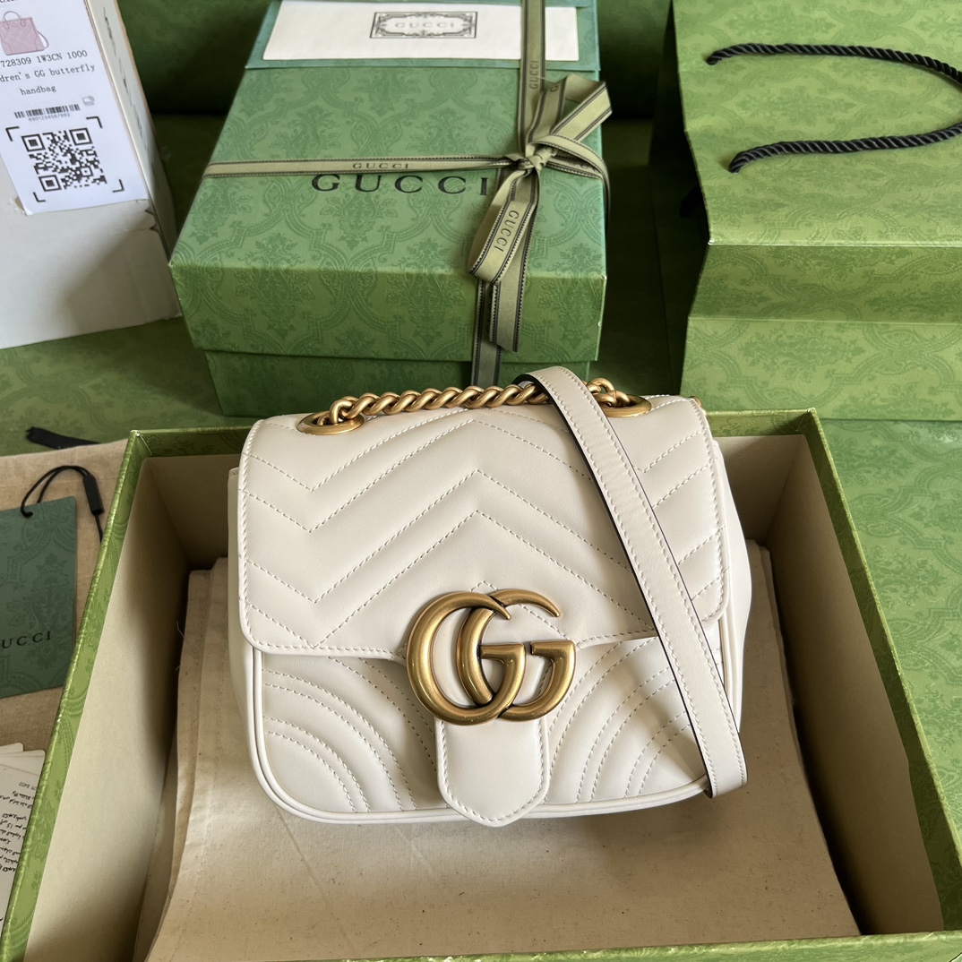 Replica Gucci Marmont Gg White 739682