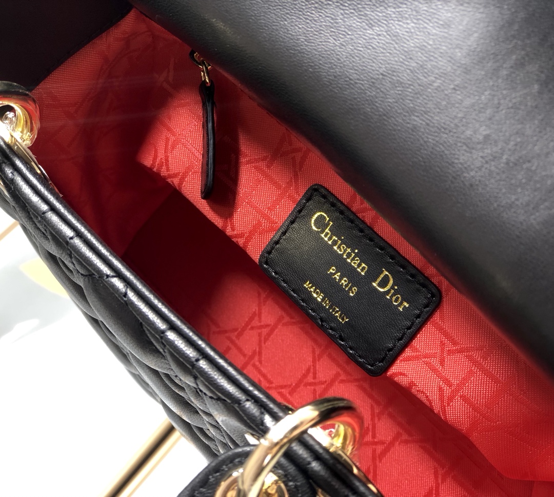 Replica Dior Medium Lady Dior Bag Black Patent Cannage Calfskin M0565Owcb_M900 - Image 2