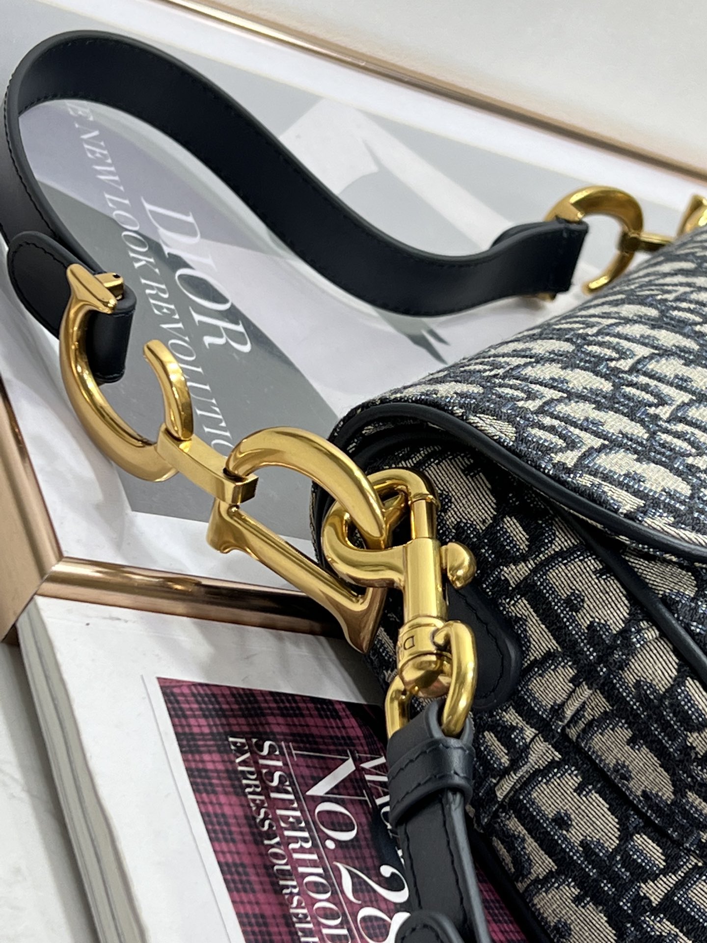 Replica Dior Saddle Bag Blue Dior Oblique Embroidery M0446Criw M928 - Image 2