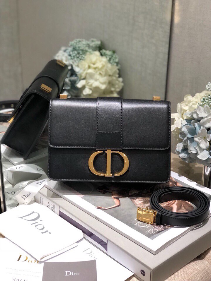 Replica Dior 30 Montaigne Bag Black Box Calfskin M9203Umos_M911