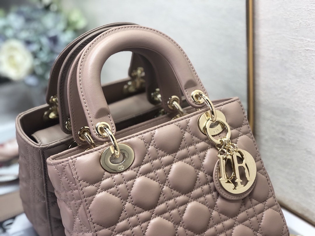 Replica Dior Medium Lady Dior Bag Cherry Rose Des Vents Patent Cannage Calfskin M0565Owcb_M49P - Image 6