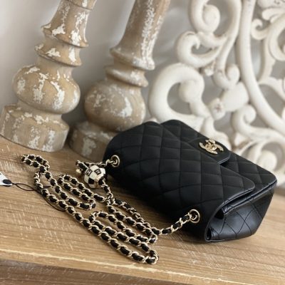 Alternative view of Replica Chanel Cf Mini 1786 Black