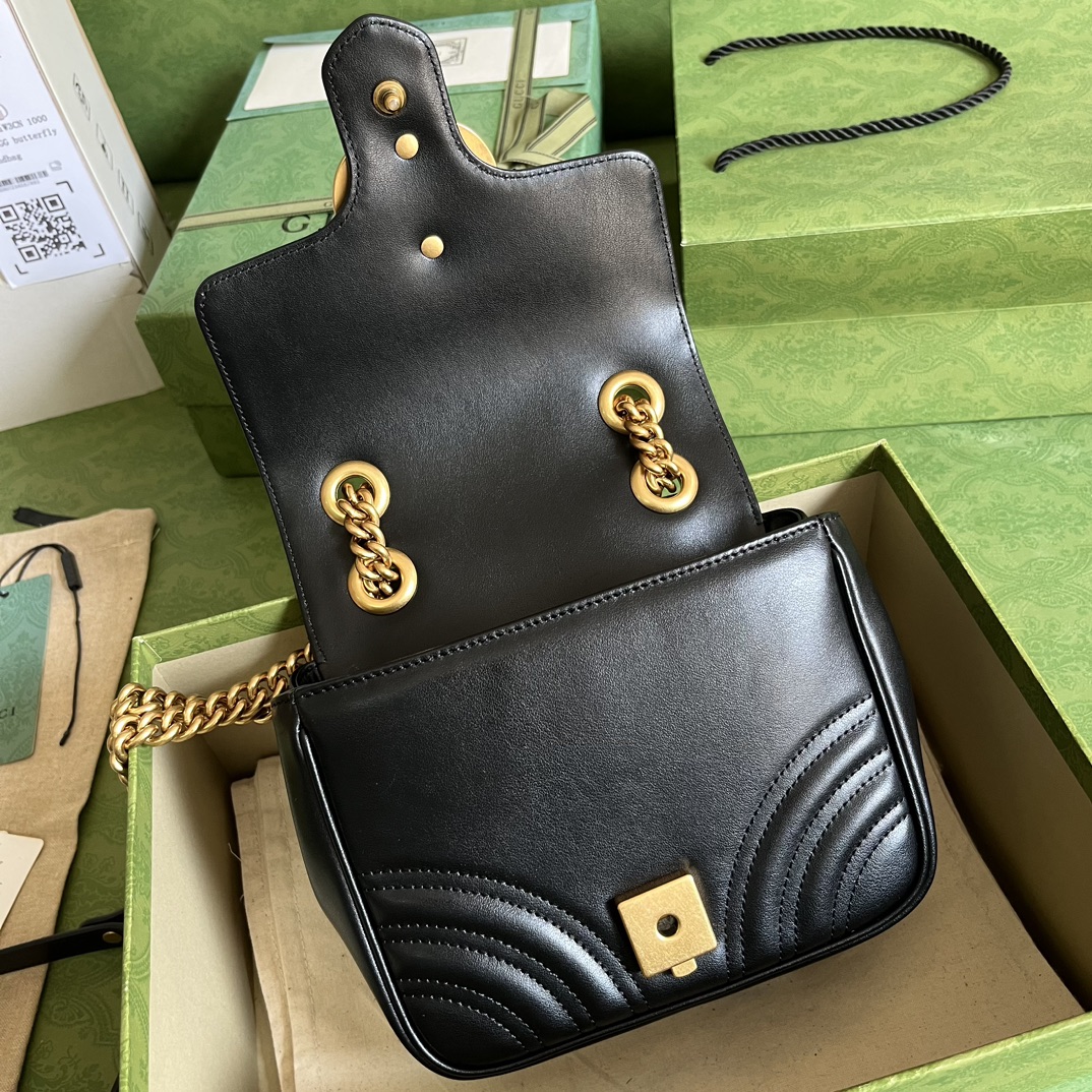 Replica Gucci Marmont Gg Black 739682 - Image 4