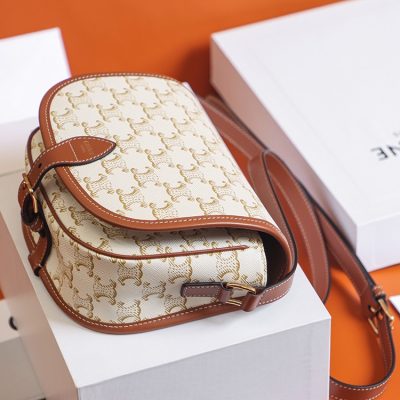 Alternative view of Replica Celine Medium Folco Bag In Triomphe Canvas And Calfskin