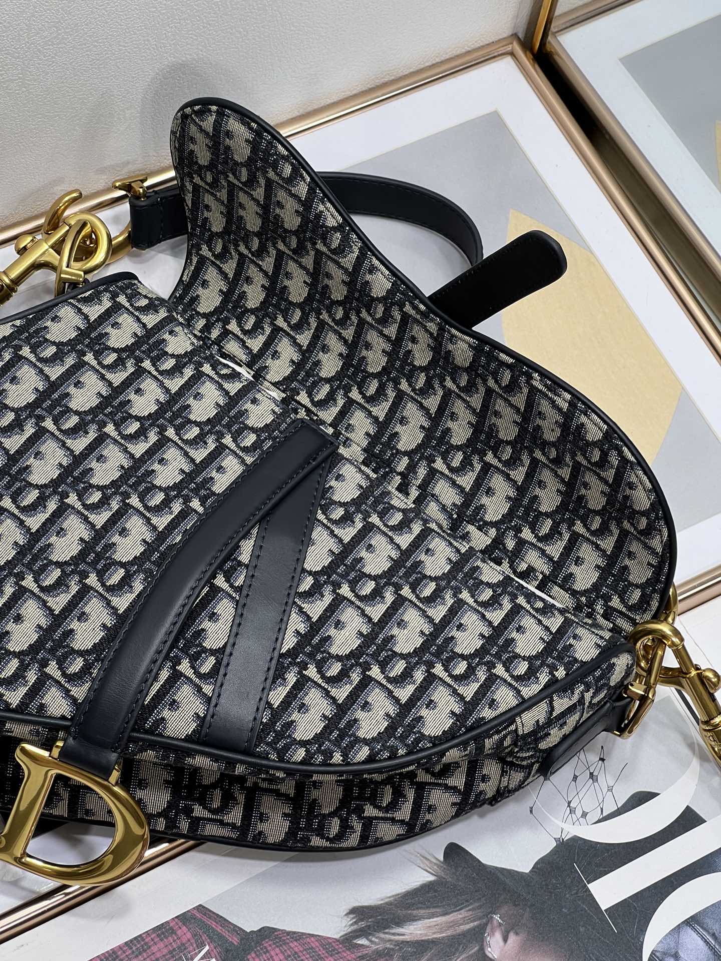Replica Dior Saddle Bag Blue Dior Oblique Embroidery M0446Criw M928 - Image 7