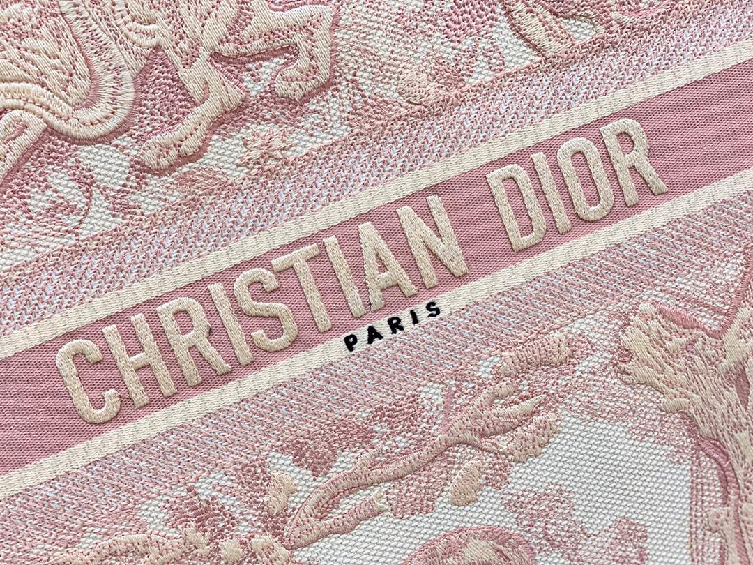 Replica Dior Book Tote Medium Pink Toile De Jouy Embroidery M1286Ztdt_M956 - Image 8