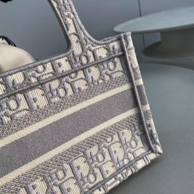 Alternative view of Replica Dior Book Tote Small Gray Dior Oblique Embroidery M1286Zriw_M932