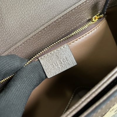 Alternative view of Replica Gucci Horsebit 1955 Shoulder Bag 602204 Brown With Brown Leather