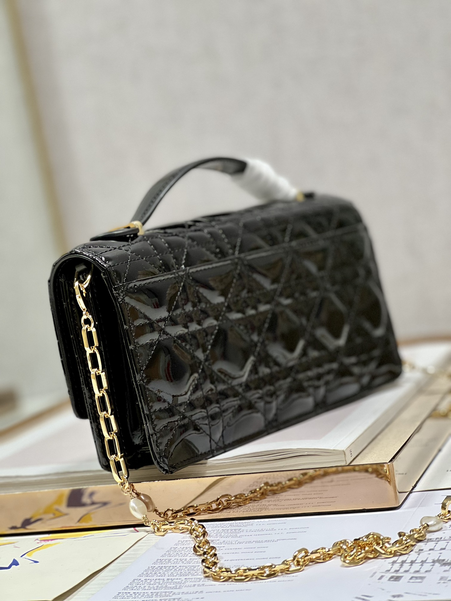 Replica Dior Miss Mini Bag Black Patent Cannage Calfskin - Image 8