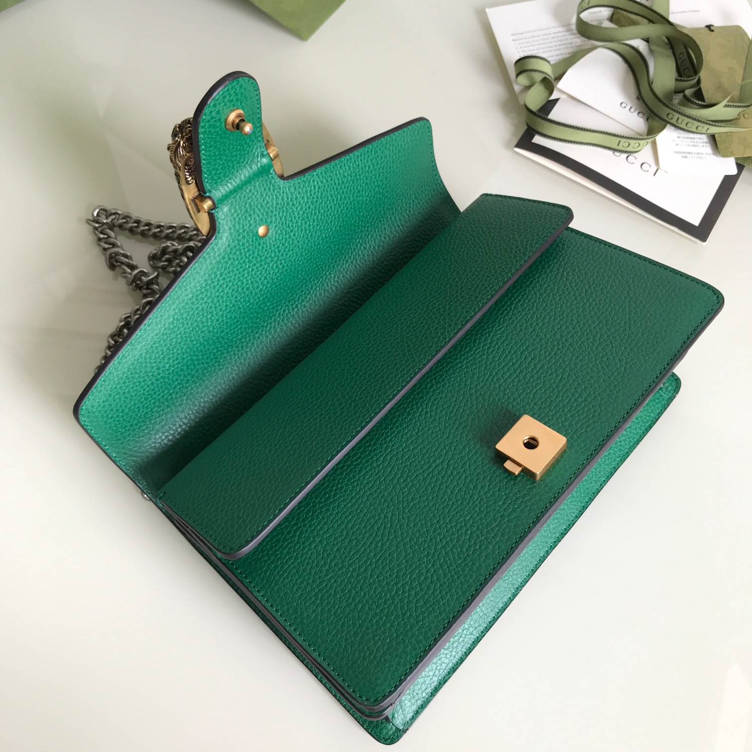 Replica Gucci Dionysus Small Shoulder Bag Forest Green 400249 - Image 3